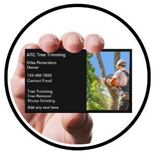 Cartes de visite pour entreprise d'élagage et d'ab