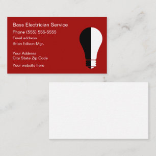 Cartes de visite pour entreprise d'électricien ent