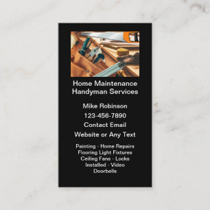 Cartes de visite pour entreprise d'entretien de ma