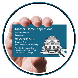 Cartes de visite pour entreprise d'inspection de m