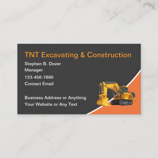 Cartes de visite pour entreprises de construction  (Devant)