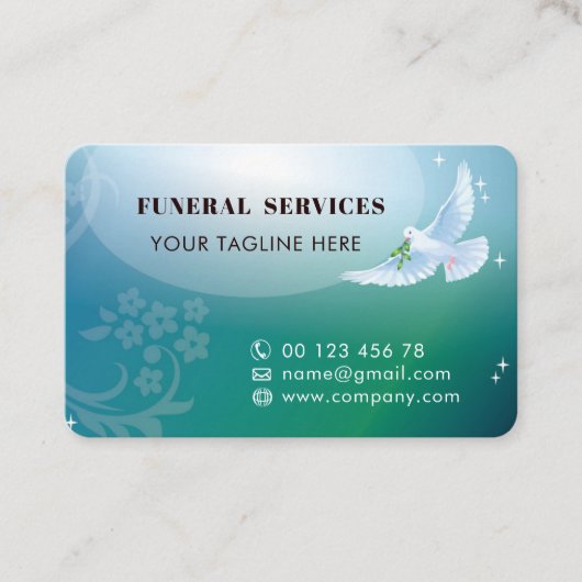 Cartes de Visite pour Entreprises de Services Funé (Devant)