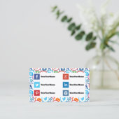 Cartes de visite pour expert en médias sociaux (Debout devant)