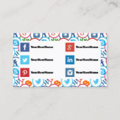 Cartes de visite pour expert en médias sociaux (Devant)