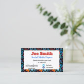 Cartes de visite pour expert en médias sociaux (Debout devant)