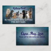cartes de visite pour garde d'animaux (Devant / Derrière)