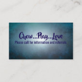 cartes de visite pour garde d'animaux (Dos)