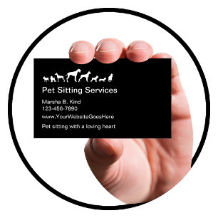 Cartes de visite pour garde d'animaux