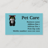 Cartes de visite pour garde d'animaux (Devant)