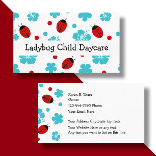 Cartes de visite pour garderie d'enfants