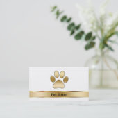 Cartes de visite pour gardien d'animaux (Debout devant)