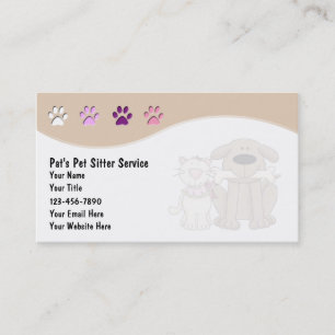 Cartes de visite pour gardien d'animaux