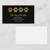Cartes de visite pour gardien d'animaux de compagn (Devant / Derrière)