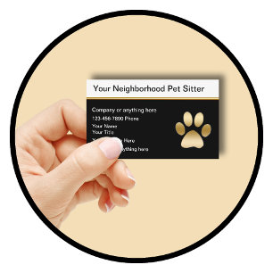 Cartes de visite pour gardien d'animaux de compagn