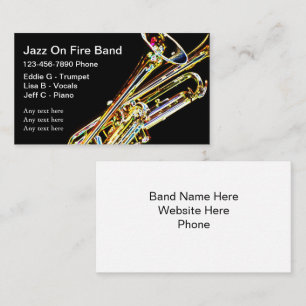 Cartes de visite pour groupe de Jazz