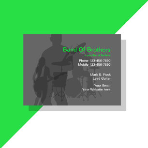 Cartes de visite pour groupe de musique cool