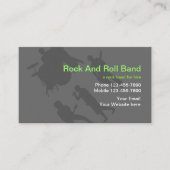 Cartes de visite pour groupe de rock (Devant)