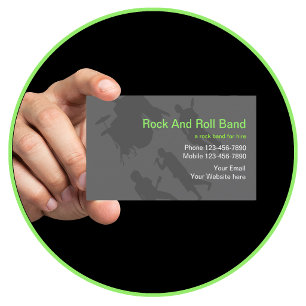 Cartes de visite pour groupe de rock