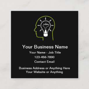 Cartes de visite pour idée de startup en lumière