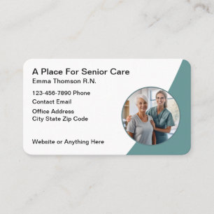 Cartes de visite pour infirmière en soins gériatri