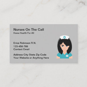 Cartes de visite pour infirmières à domicile