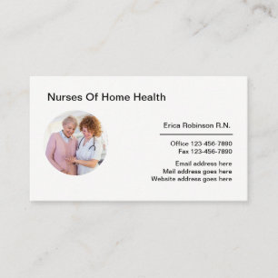 Cartes de visite pour infirmières à domicile moder