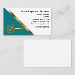 Cartes de visite pour inspection de maison