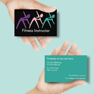 Cartes de visite pour instructeur de fitness puiss