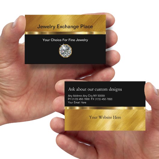 Cartes de visite pour la bijouterie