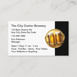 Cartes de visite pour la brasserie de bière Mugs à