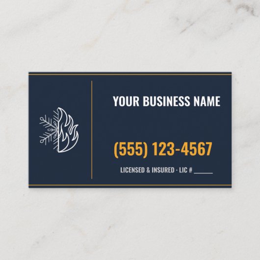 Cartes de visite pour la climatisation, nom et num (Devant)