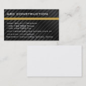 Cartes de visite pour la construction (Devant / Derrière)