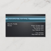 Cartes de visite pour la construction (Devant)