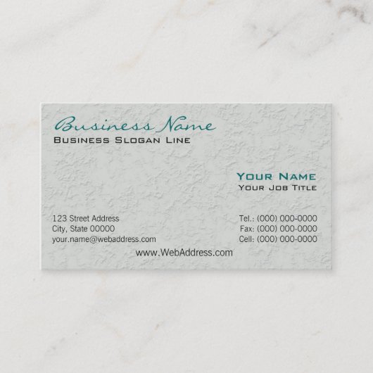 Cartes de visite pour la construction (Devant)