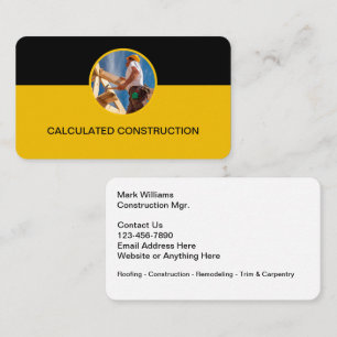 Cartes de visite pour la construction de maisons e