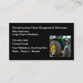 Cartes de visite pour la construction d'équipement (Devant)