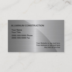 Cartes de visite pour la construction en aluminium