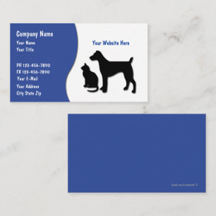 Cartes de visite pour la garde d'animaux