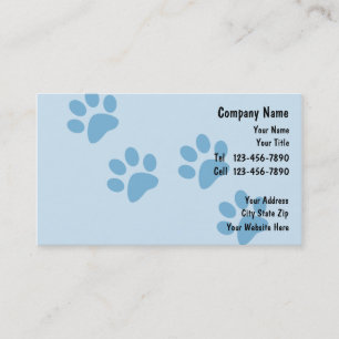 Cartes de visite pour la garde d'animaux