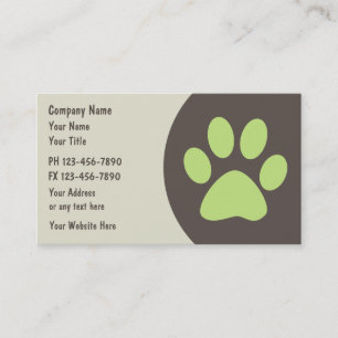 Cartes de visite pour la garde d'animaux