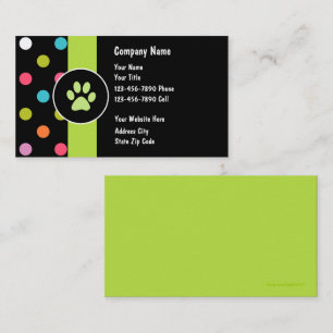 Cartes de visite pour la garde d'animaux