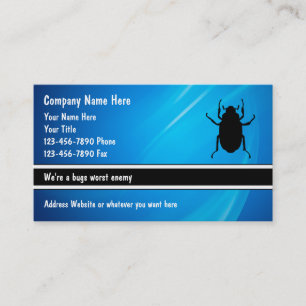 Cartes de visite pour la lutte antiparasitaire