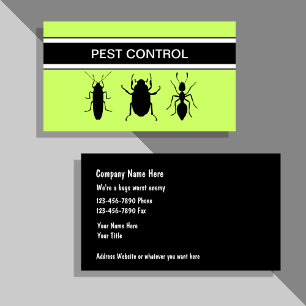 Cartes de visite pour la lutte antiparasitaire