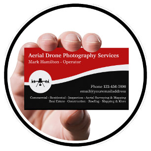 Cartes de visite pour la photographie aérienne par