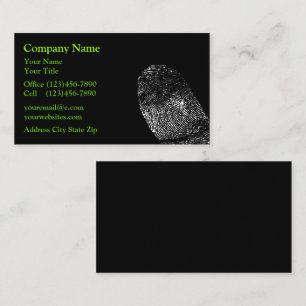 Cartes de visite pour la protection de la sécurité