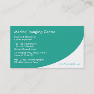 Cartes de visite pour la radiologie médicale