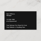 Cartes de visite pour la réparation et le remplace (Dos)