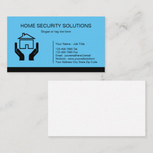 Cartes de visite pour la sécurité à domicile