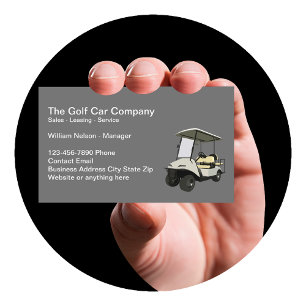 Cartes de visite pour la vente de chariots de golf