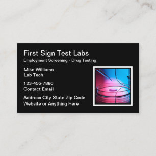Cartes de visite pour laboratoire de dépistage des